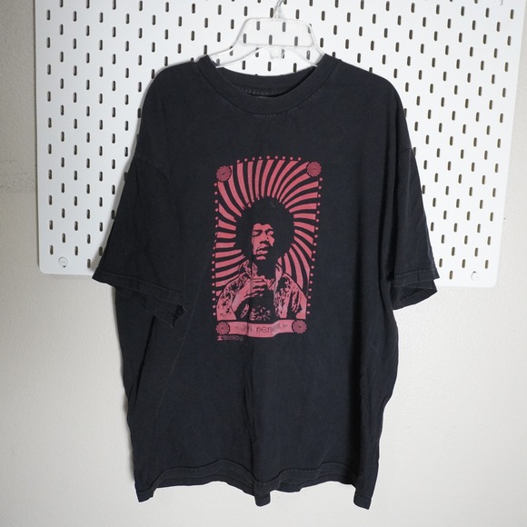 Vintage Jimi Hendrix T Shirt Tennessee River XL Black Tee Music - Picture 1 of 5